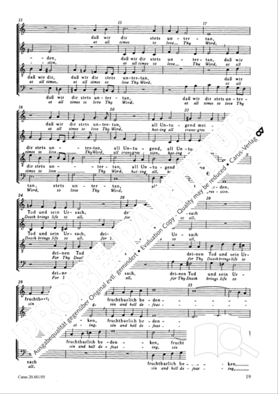 St. John Passion / The Passion of our Lord and Saviour Jesus Christ 4-Part scores gallery preview page 20