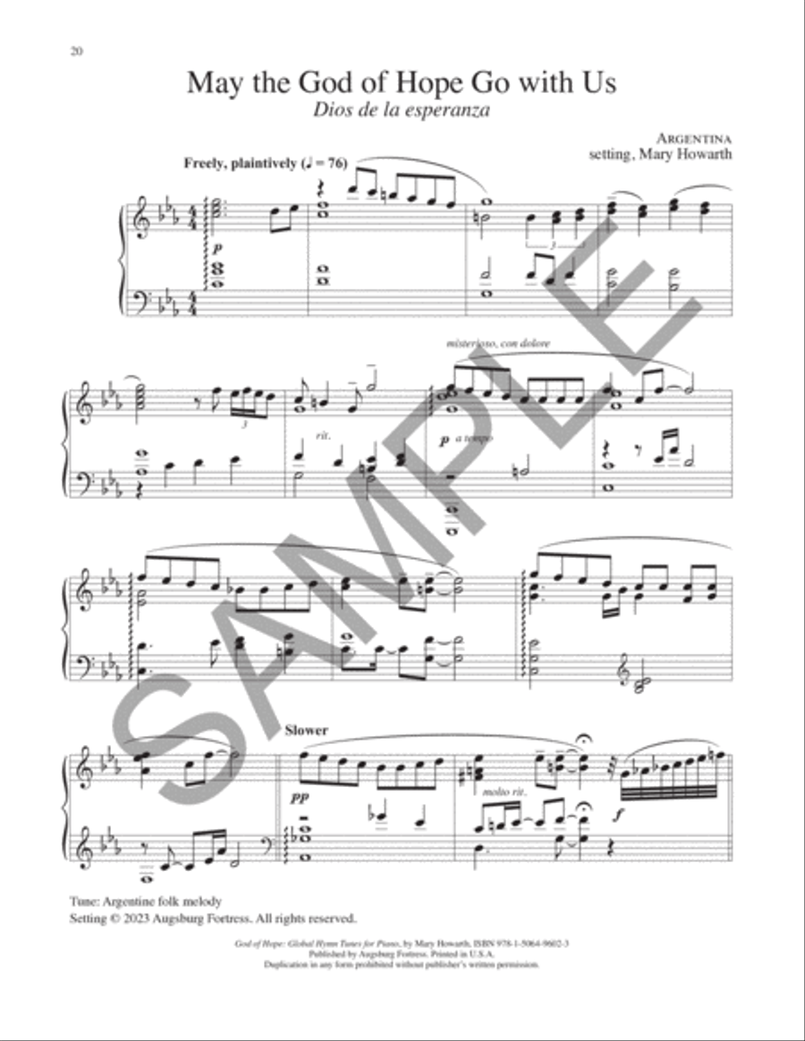 God of Hope: Global Hymn Tunes for Piano Piano Solo scores gallery preview page 8