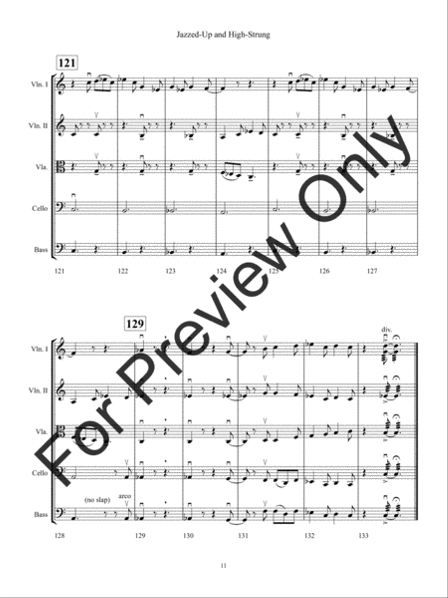 Jazzed-Up and High-Strung (Score) String Orchestra scores gallery preview page 14