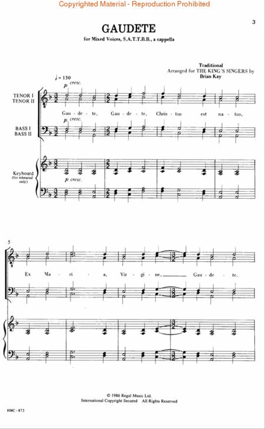 Gaudete A Cappella scores gallery preview page 2