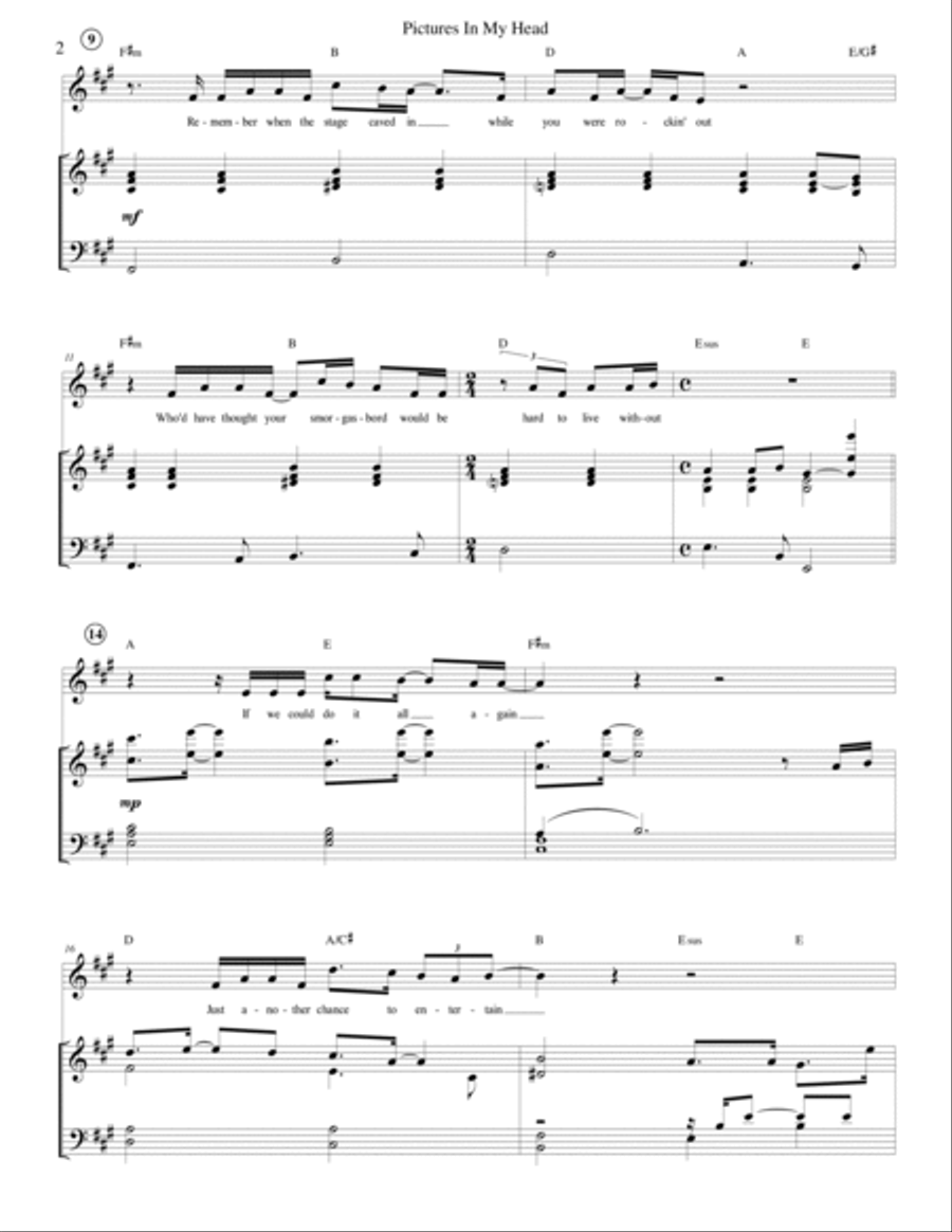 Pictures In My Head Voice scores gallery preview page 3