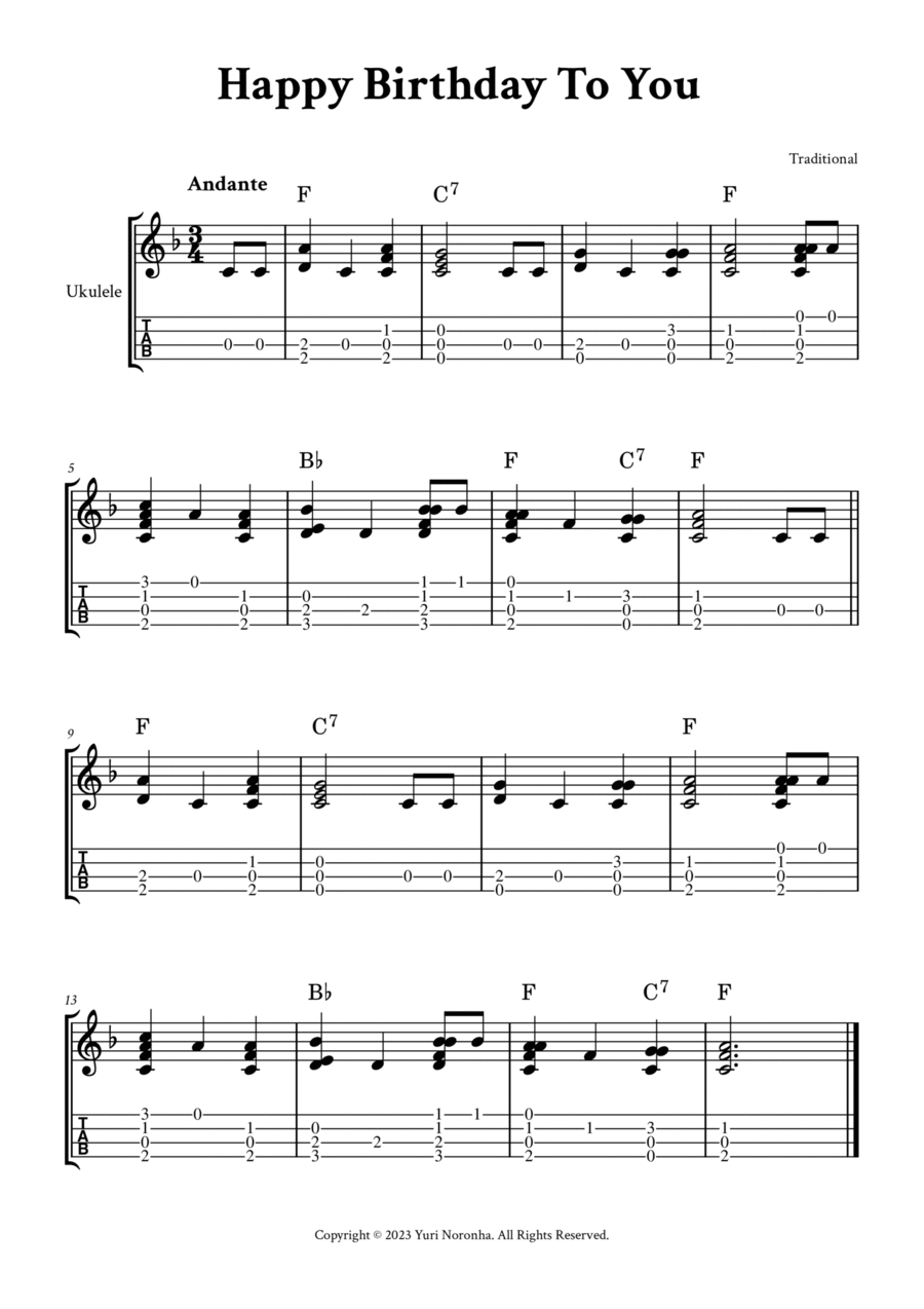 Happy birthday to you ukulele deals