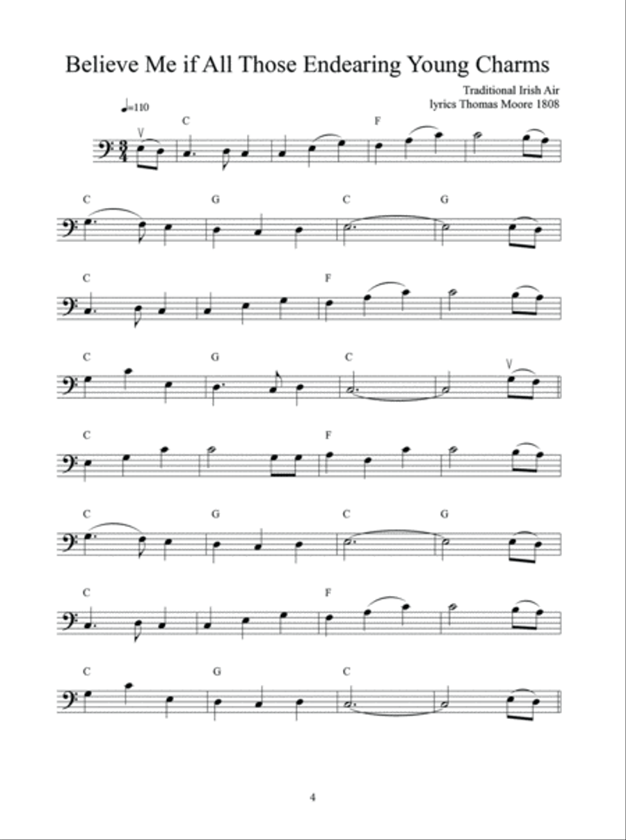 Beautiful Airs & Ballads of the British Isles for Cello Cello scores gallery preview page 5