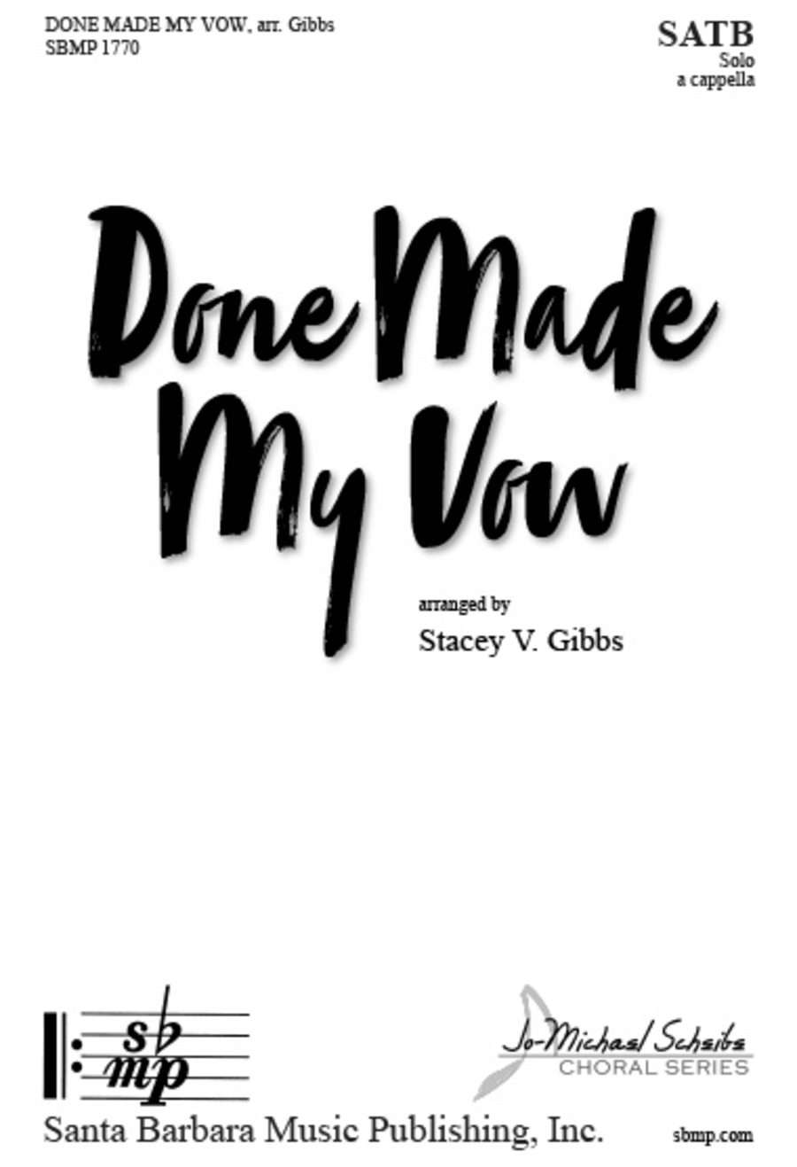 Done Made My Vow School and Community scores gallery preview page 1
