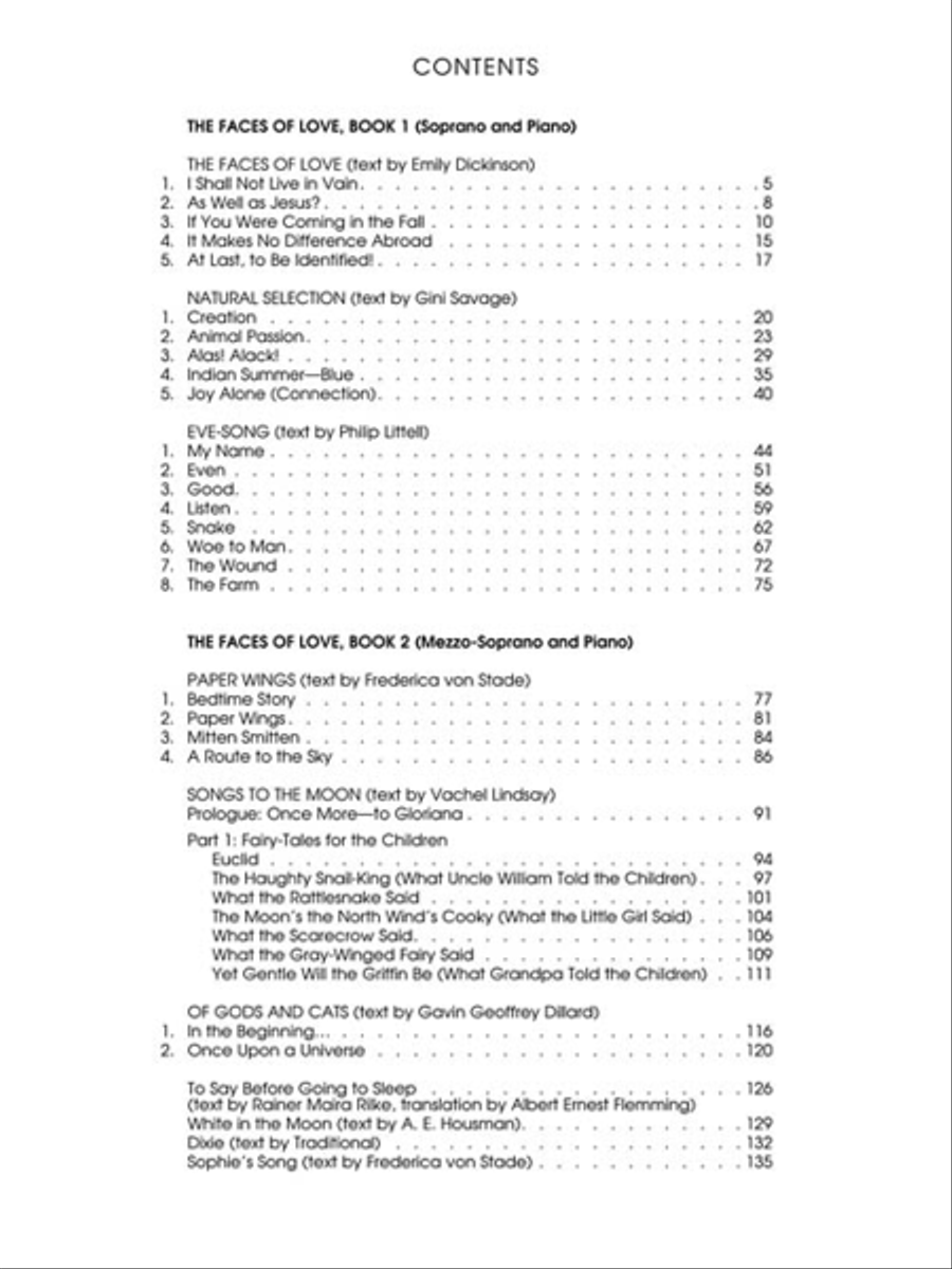 The Faces of Love – Complete, Books 1-3 Voice scores gallery preview page 3