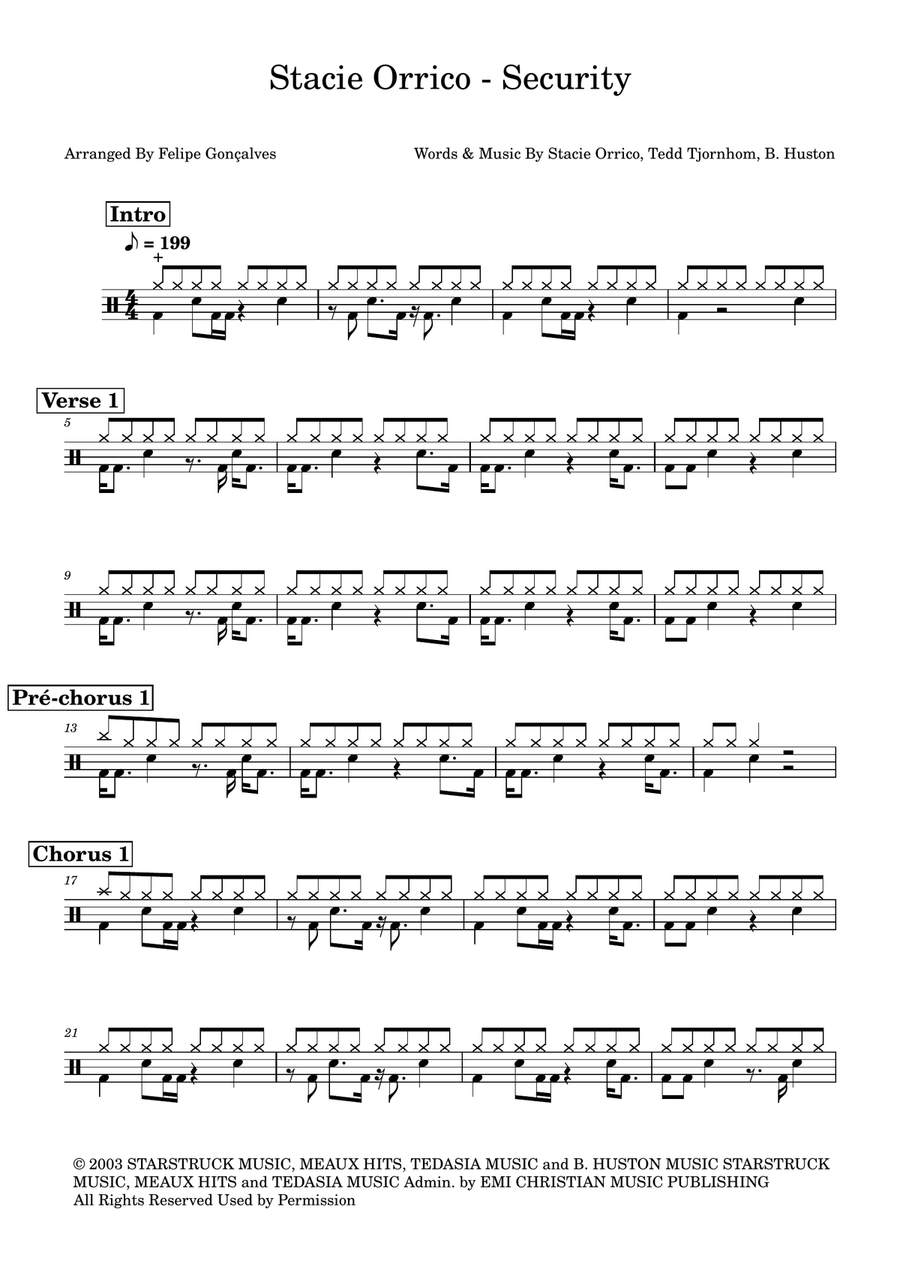 Security Drum Set scores gallery preview page 1
