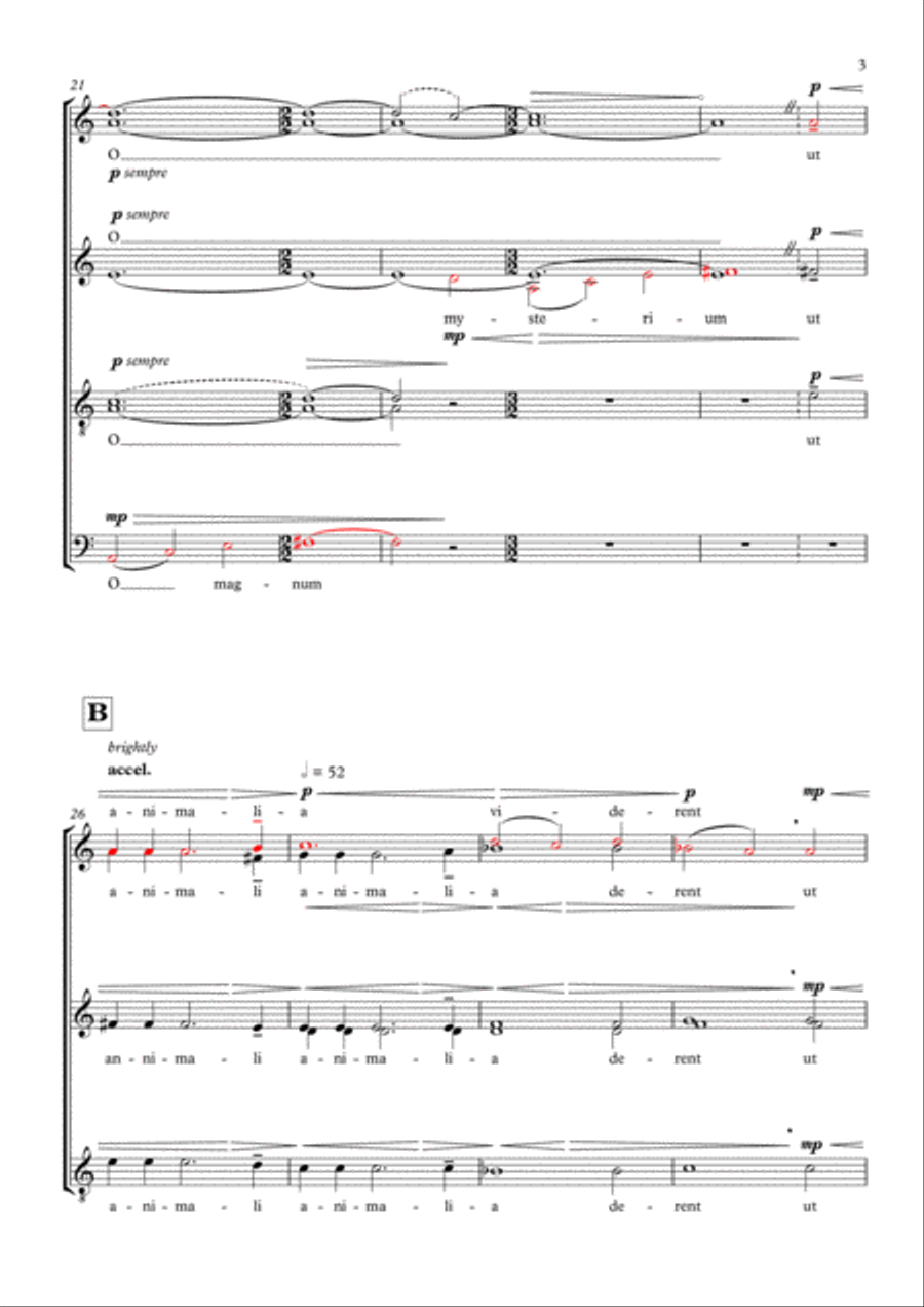 O magnum mysterium - SATB 4-Part scores gallery preview page 5