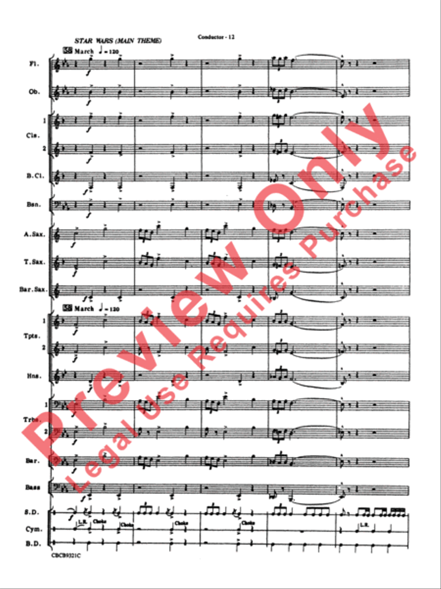 Star Wars Highlights Star Wars Highlights Concert Band scores gallery preview page 15
