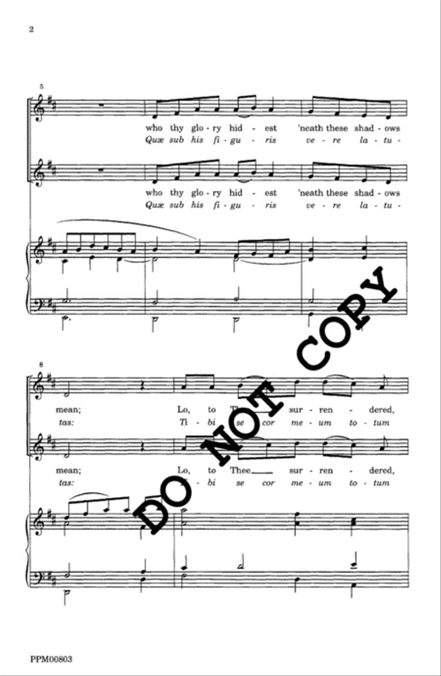 Humbly I Adore Thee/Adoro Devote TB scores gallery preview page 3