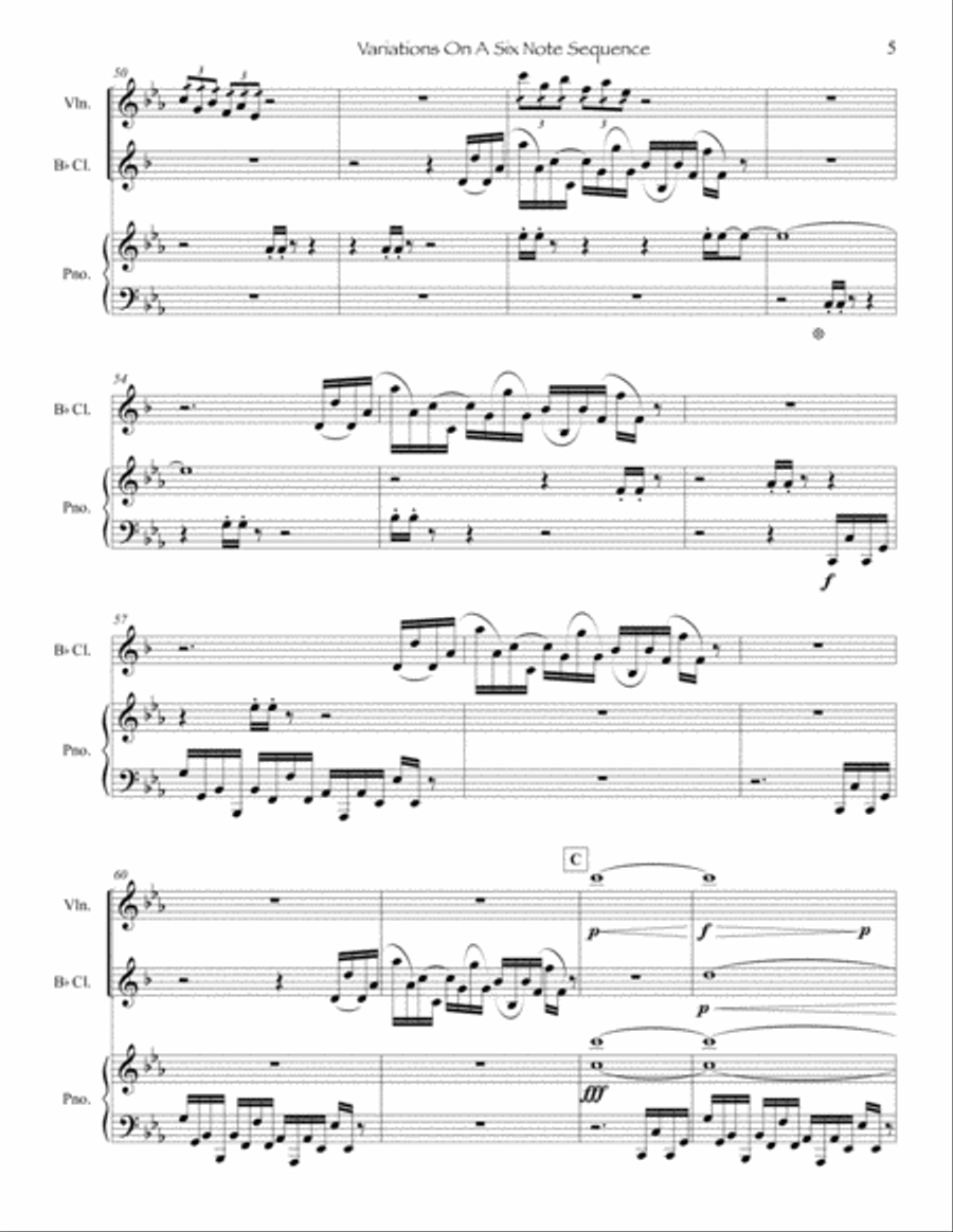 Variations On A 6 Note Sequence Small Ensemble scores gallery preview page 6