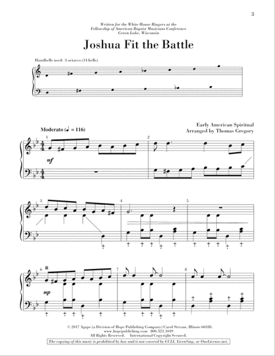 Joshua Fit de Battle-3 oct.-Digital Download 3-Octaves scores gallery preview page 3