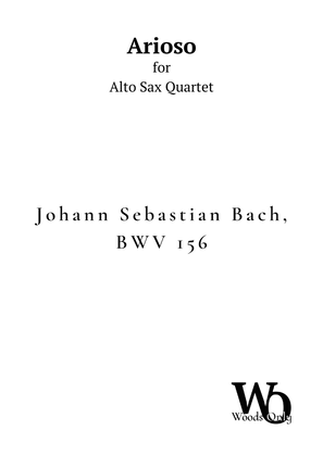 Arioso by Bach for Alto Sax Quartet