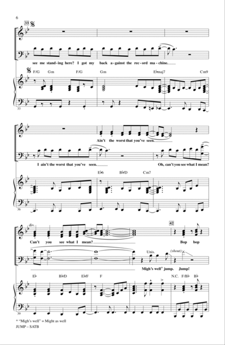 Jump (ed. Kirby Shaw) 4-Part scores gallery preview page 5