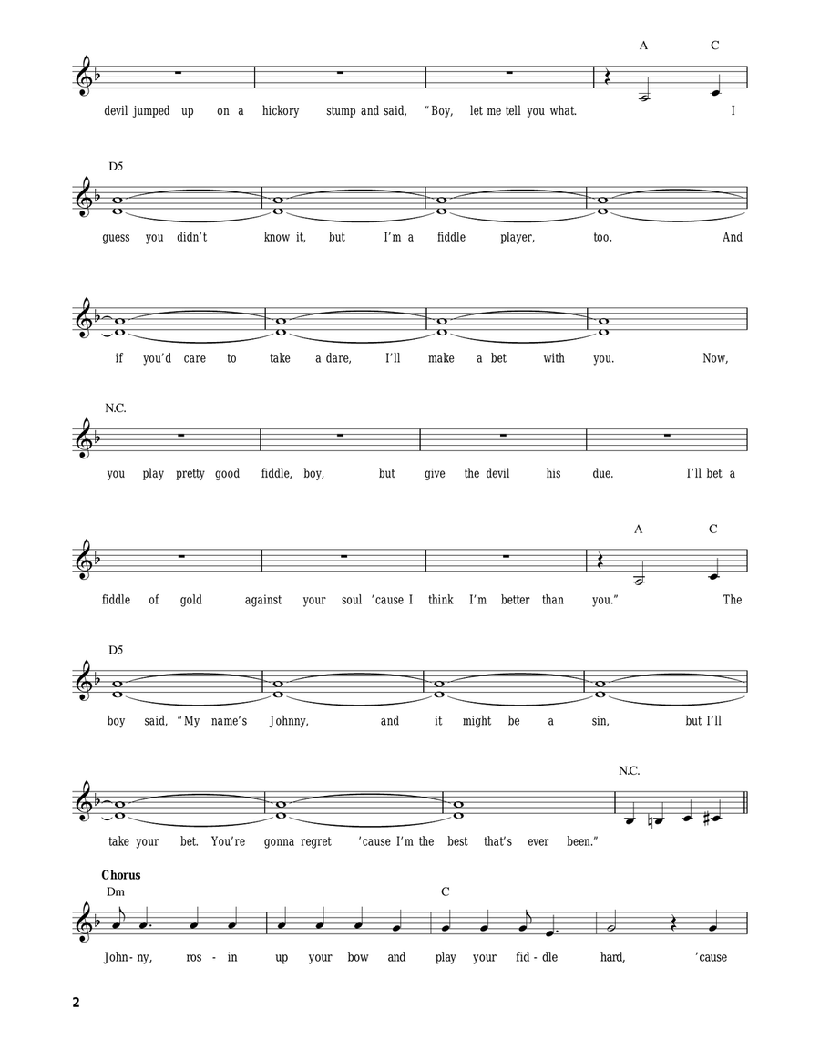 The Devil Went Down To Georgia Acoustic Guitar scores gallery preview page 2