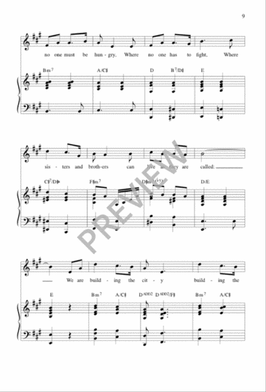 Building a City Unison Choir scores gallery preview page 9