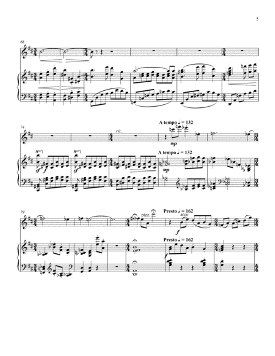 Fantasy For Violin and Piano Violin Solo scores gallery preview page 6