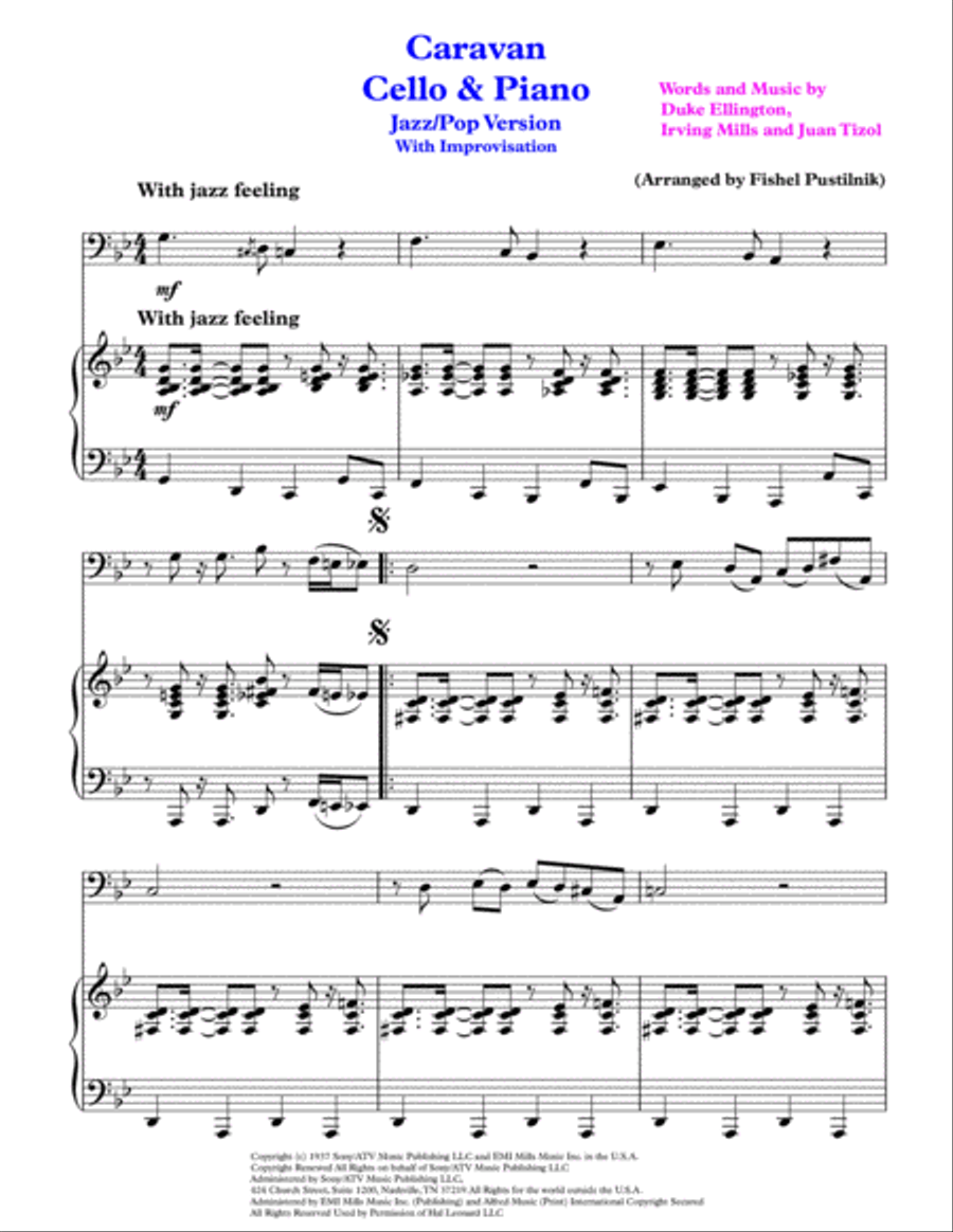 Caravan featured in SOPHISTICATED LADIES Piano scores gallery preview page 2