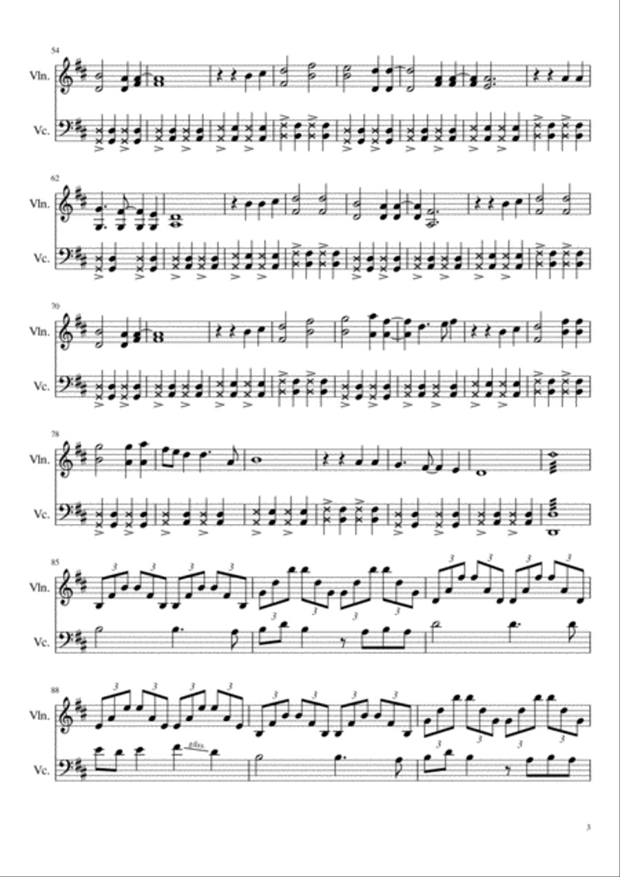 Wake Me Up String Duet scores gallery preview page 3