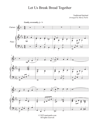 Book cover for Let Us Break Bread Together (Clarinet-Piano)