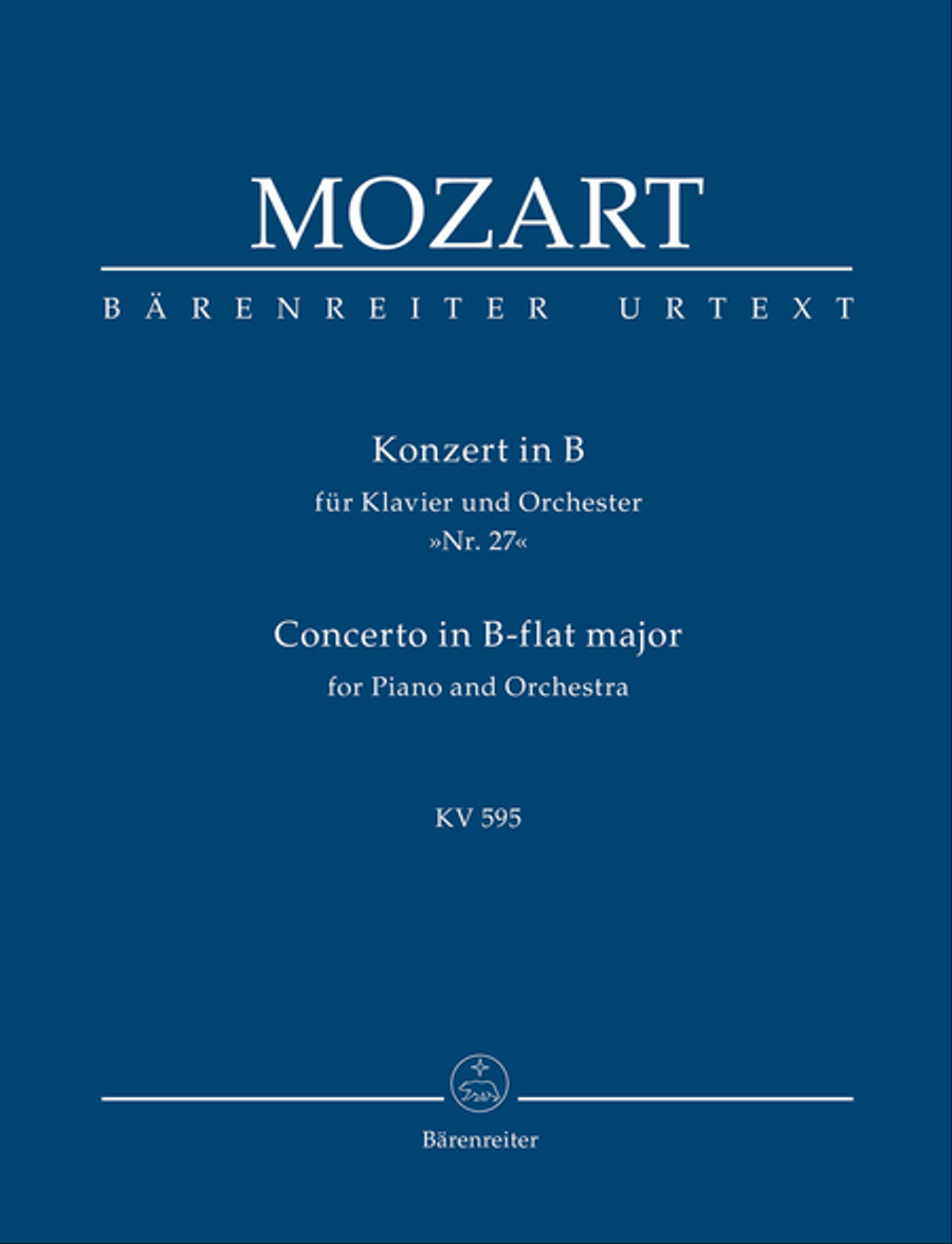 Concerto for Piano and Orchestra, No. 27 B flat major, KV 595 Orchestra scores gallery preview page 1