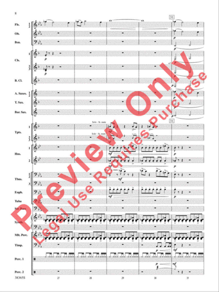 Crossroads to the Future Concert Band scores gallery preview page 9