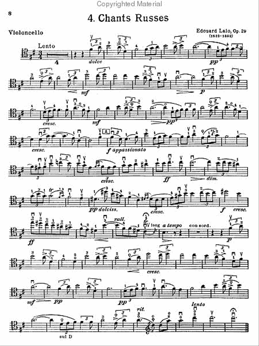 Cello Music by French Composers Piano Accompaniment scores gallery preview page 2