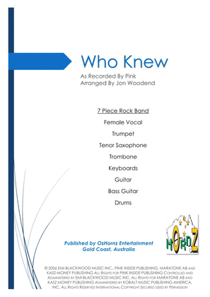 Book cover for Who Knew