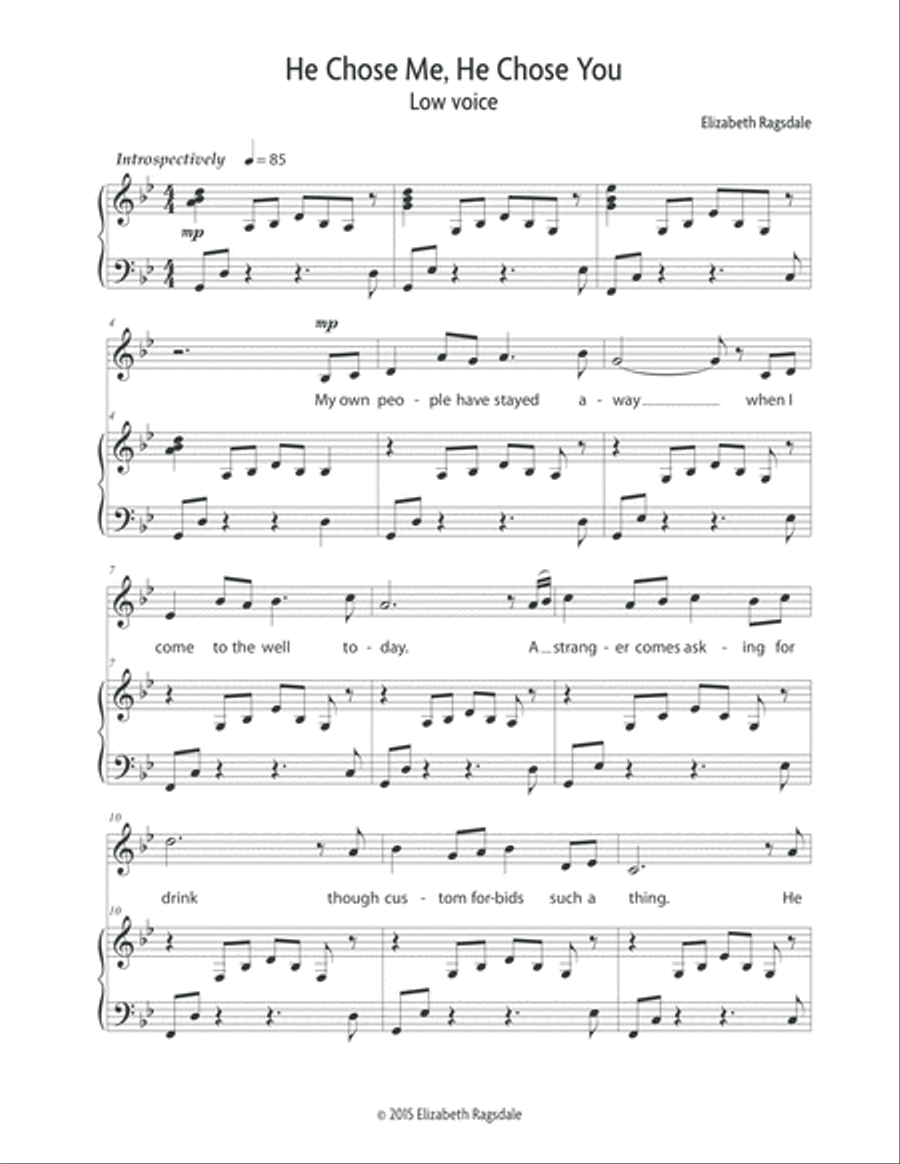 He Chose Me, He Chose You (Low Voice) Low Voice scores gallery preview page 2
