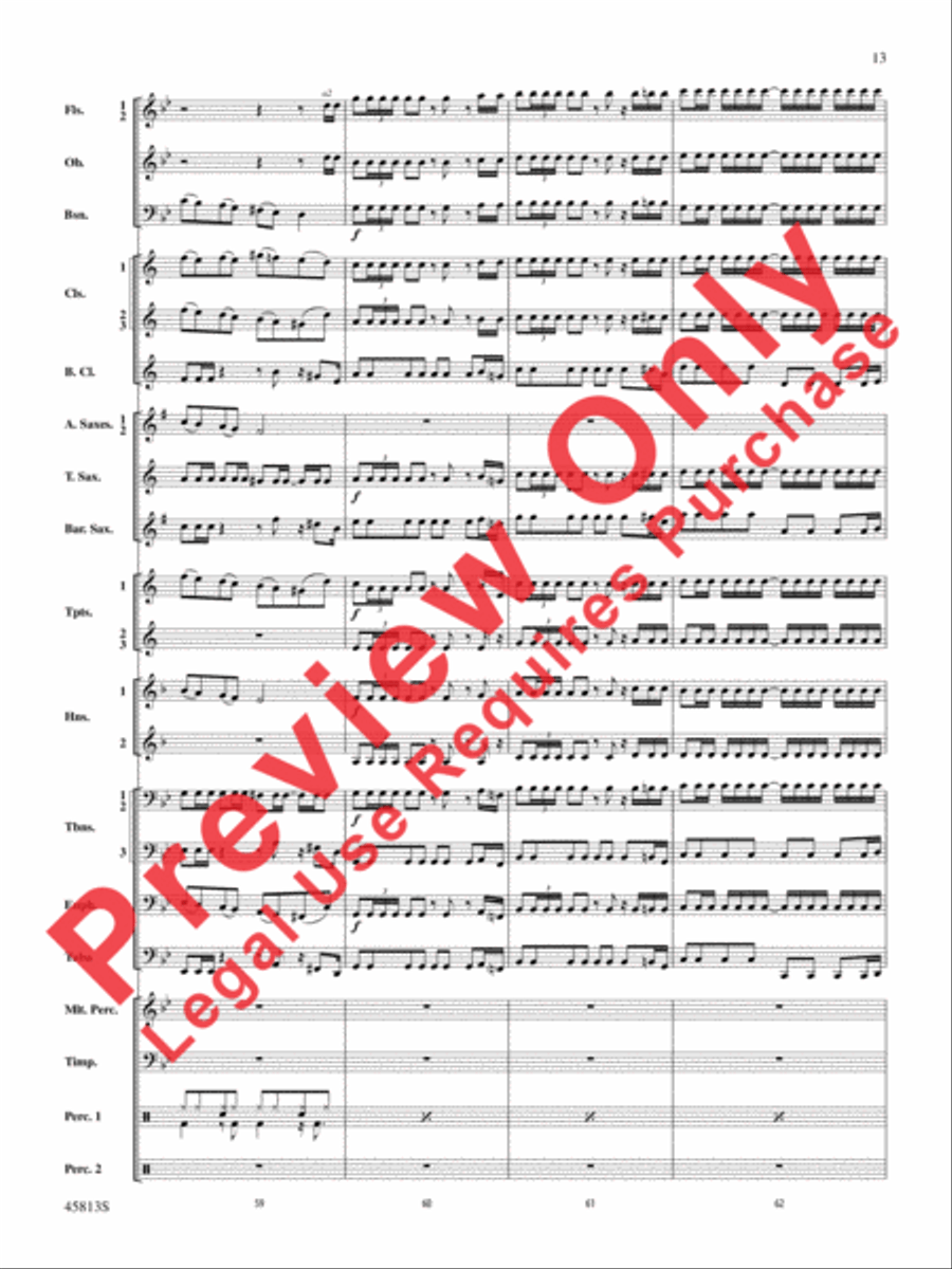Hamilton, Suite from the Broadway Musical Concert Band scores gallery preview page 14