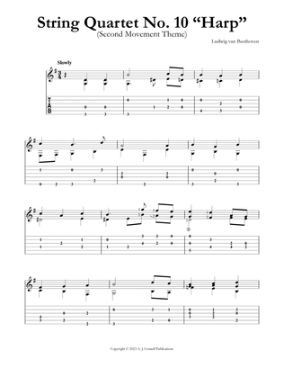 String Quartet No. 10 “Harp” (Second Movement Theme)