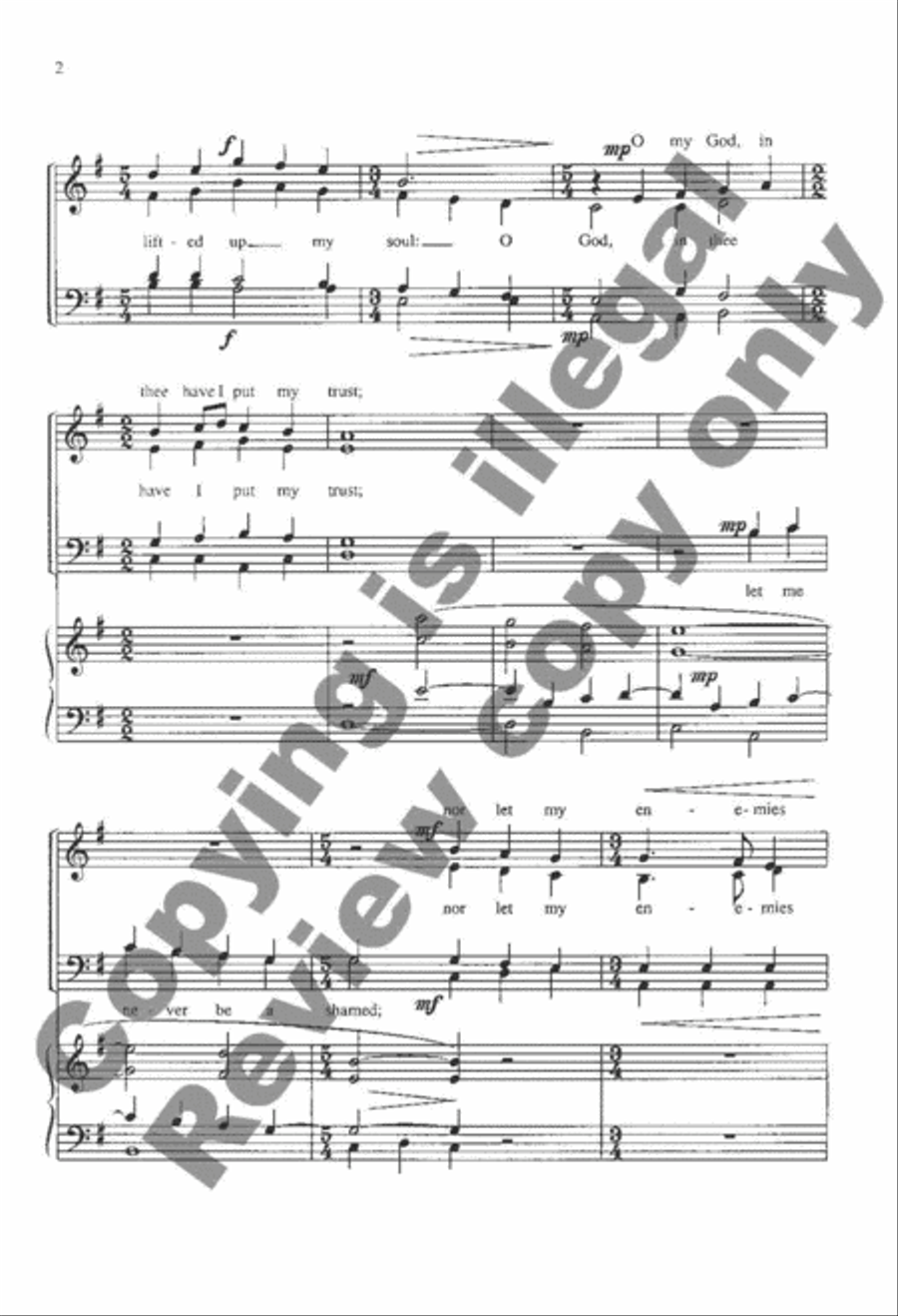 To Thee, O Lord, Have I Lifted Up My Soul 4-Part scores gallery preview page 4
