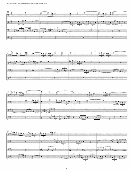 Fugue 10 from Well-Tempered Clavier, Book 2 (Bassoon Quartet) image number null