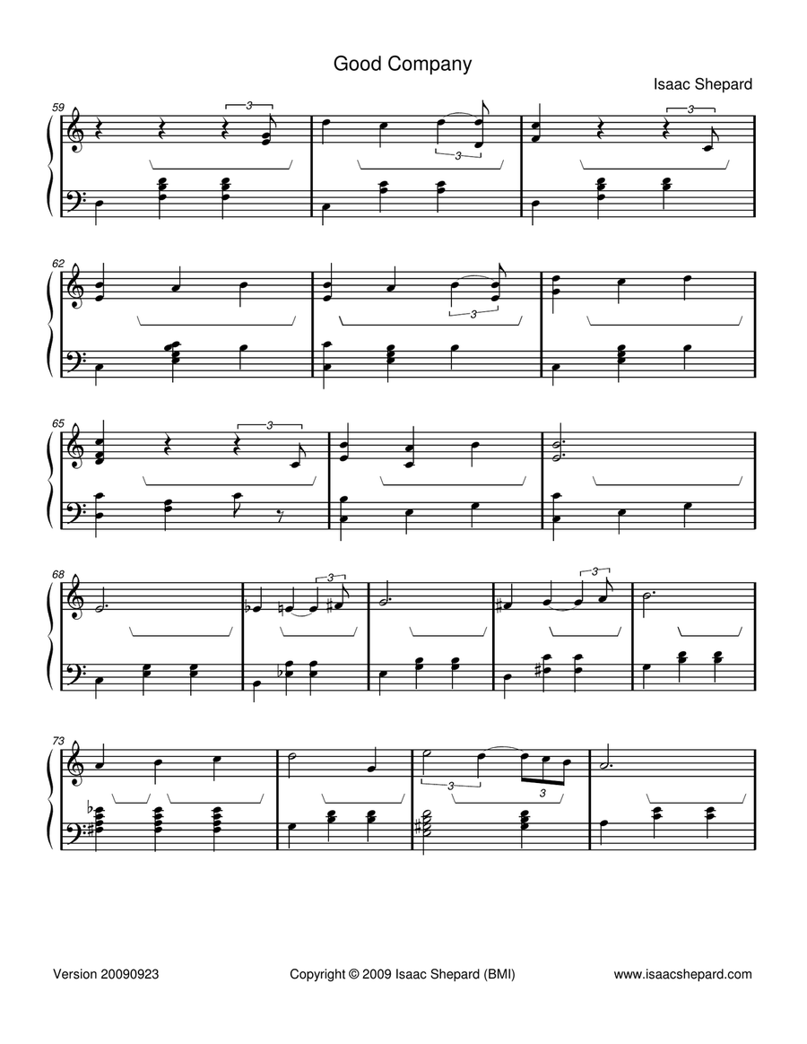 Good Company Piano Solo scores gallery preview page 4