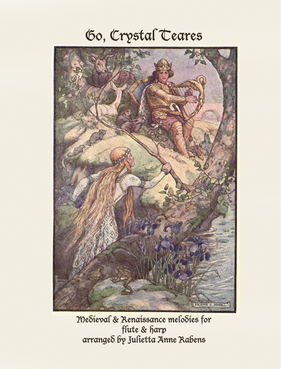 Go, Crystal Teares: Medieval & Renaissance Melodies for flute and harp Flute scores gallery preview page 1