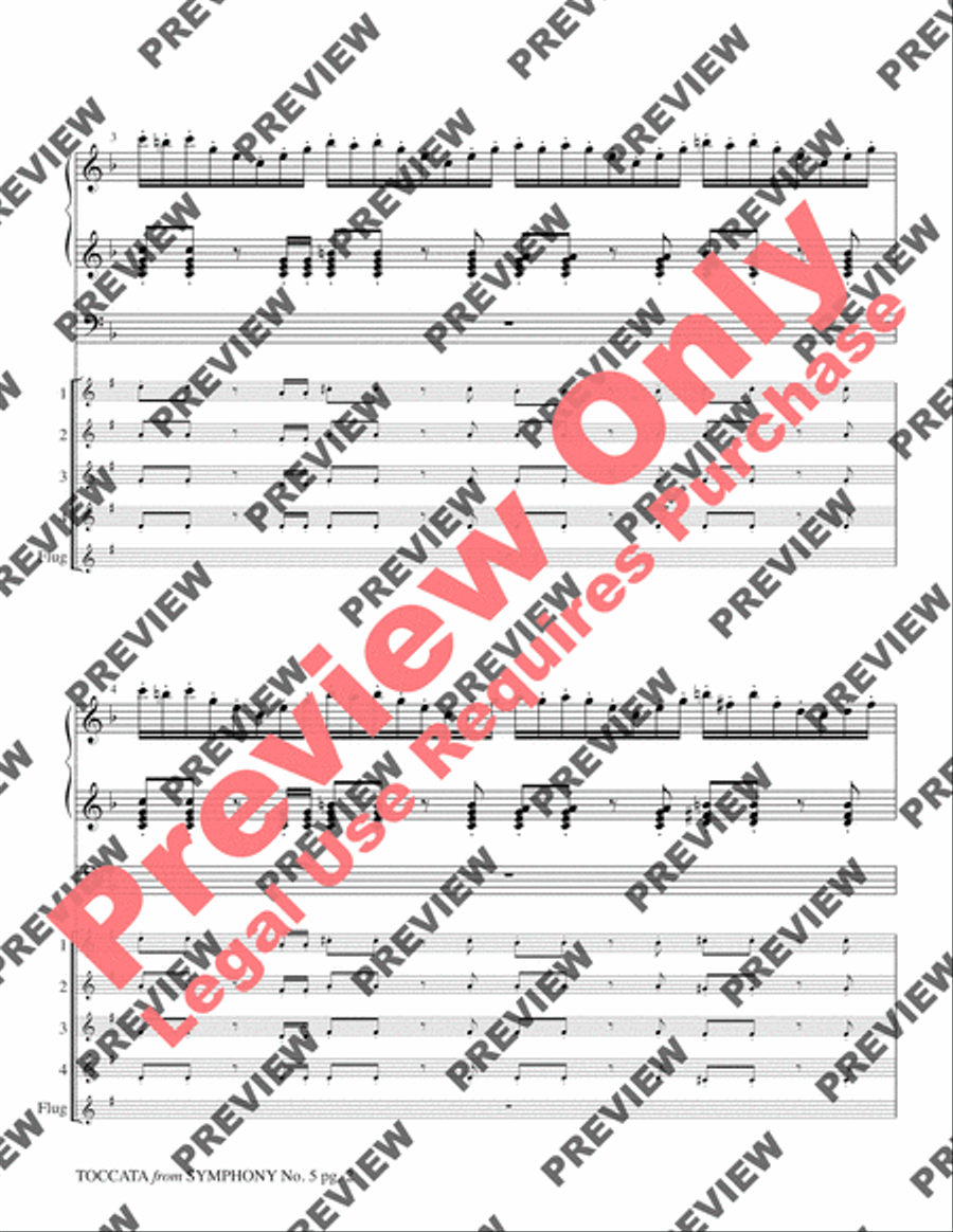 Toccata (from Symphony No. 5) Small Ensemble scores gallery preview page 4