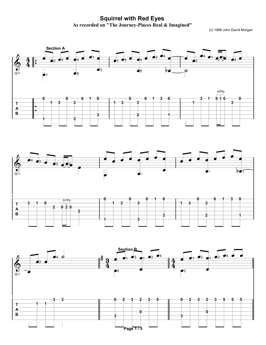 Squirrel with Red Eyes Squirrel with Red Eyes Acoustic Guitar scores gallery preview page 1