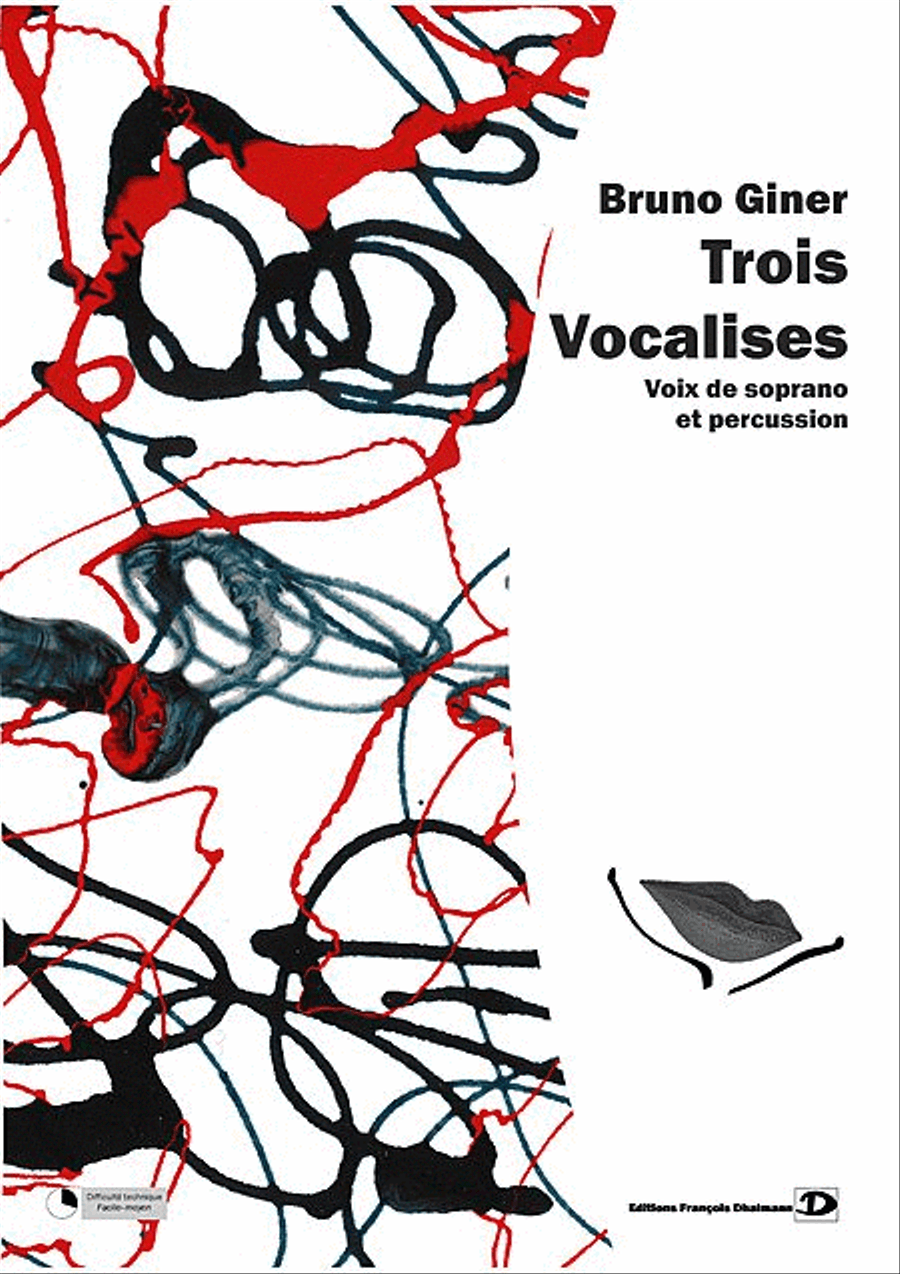 Trois vocalises. Voix et percussion. Score scores gallery preview page 1
