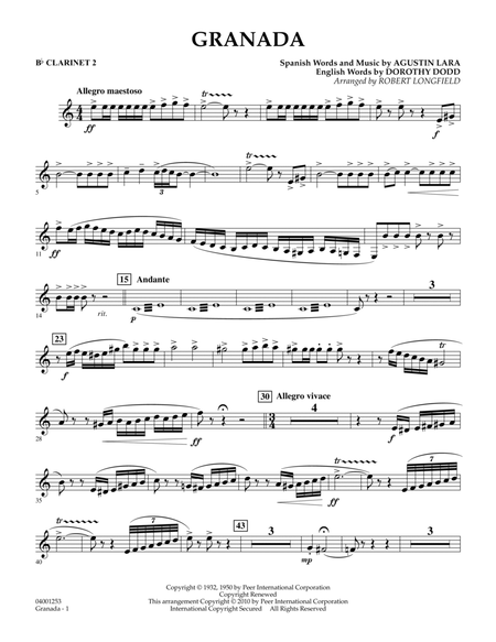 Granada - Bb Clarinet 2
