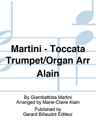 Book cover for Martini - Toccata Trumpet/Organ Arr Alain