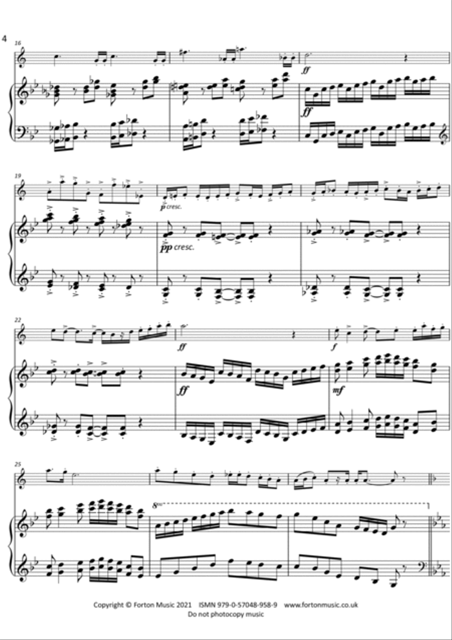 Suite for Trumpet and Piano Trumpet scores gallery preview page 4
