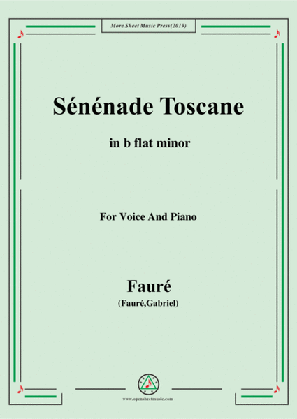 Fauré-Sénénade Toscane,in b flat minor,for Voice and Piano image number null
