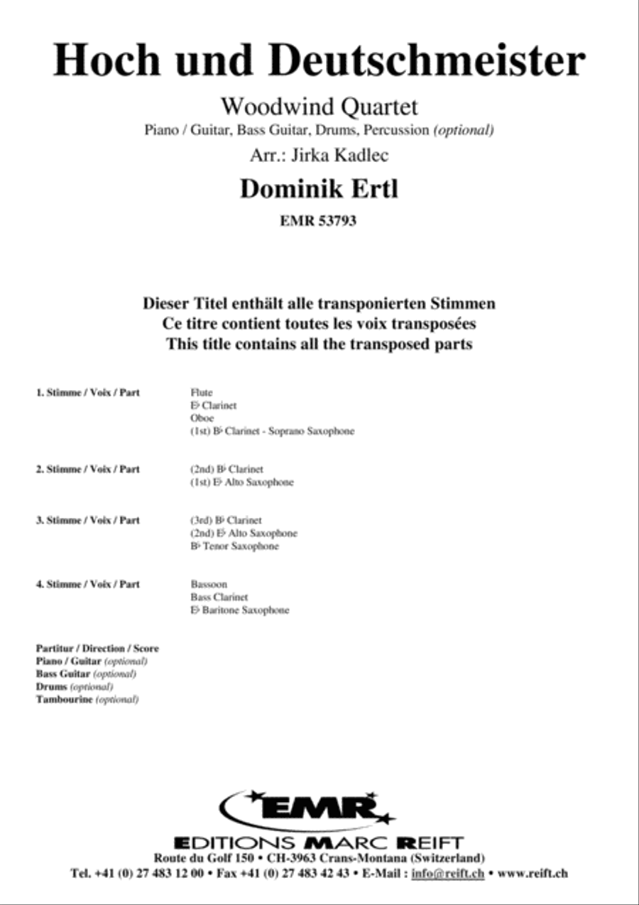 Hoch und Deutschmeister Woodwind Quartet scores gallery preview page 2
