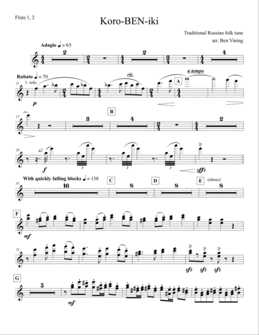 Tetris for orchestra -- parts only Full Orchestra scores gallery preview page 3