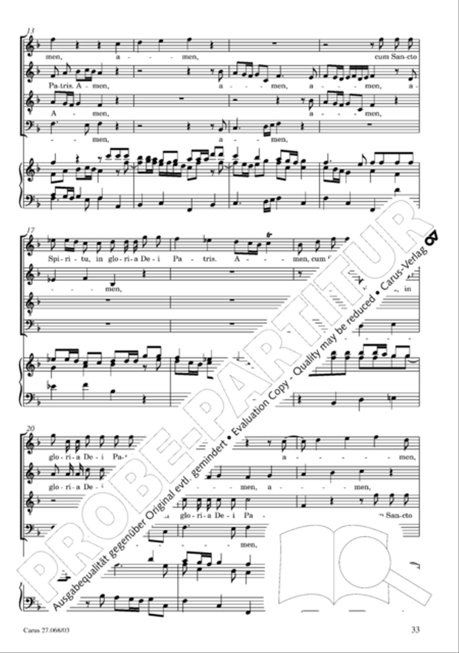 Mass in D minor (Missa in d) 4-Part scores gallery preview page 34