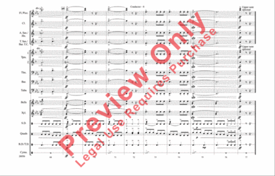 Superman Theme Marching Band scores gallery preview page 9