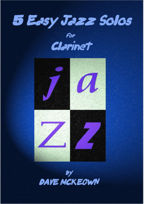Book cover for 5 Easy Jazz Solos for Clarinet and Piano