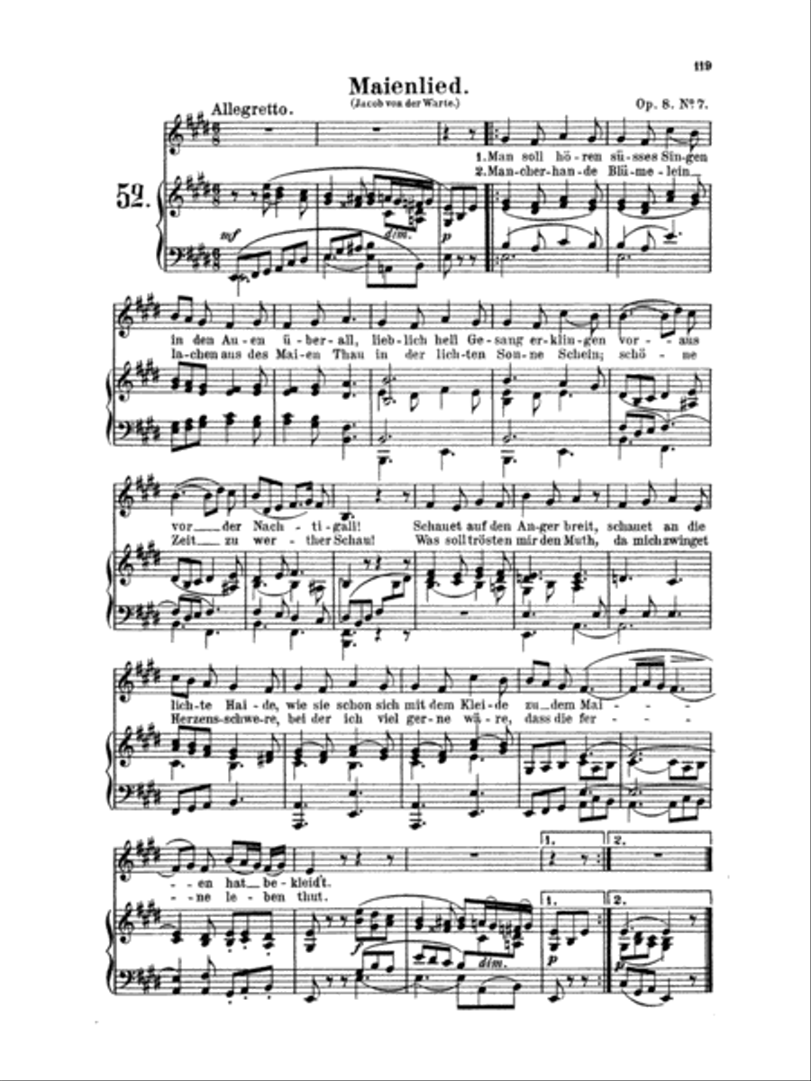 Mendelssohn: 79 Songs, Low Voice (German) Low Voice scores gallery preview page 1