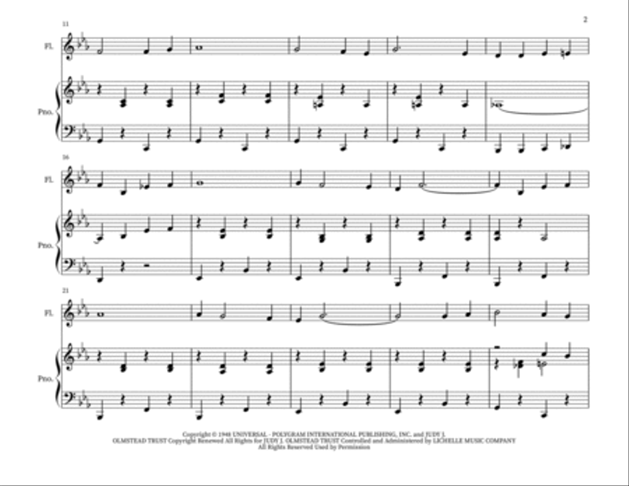 Blue Christmas Woodwind Duet scores gallery preview page 2