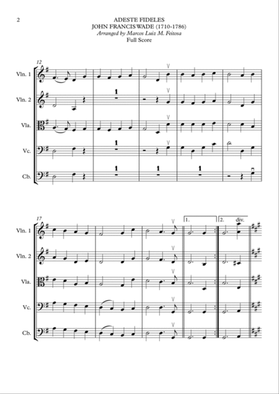 Adeste Fideles - String Orchestra String Orchestra scores gallery preview page 4