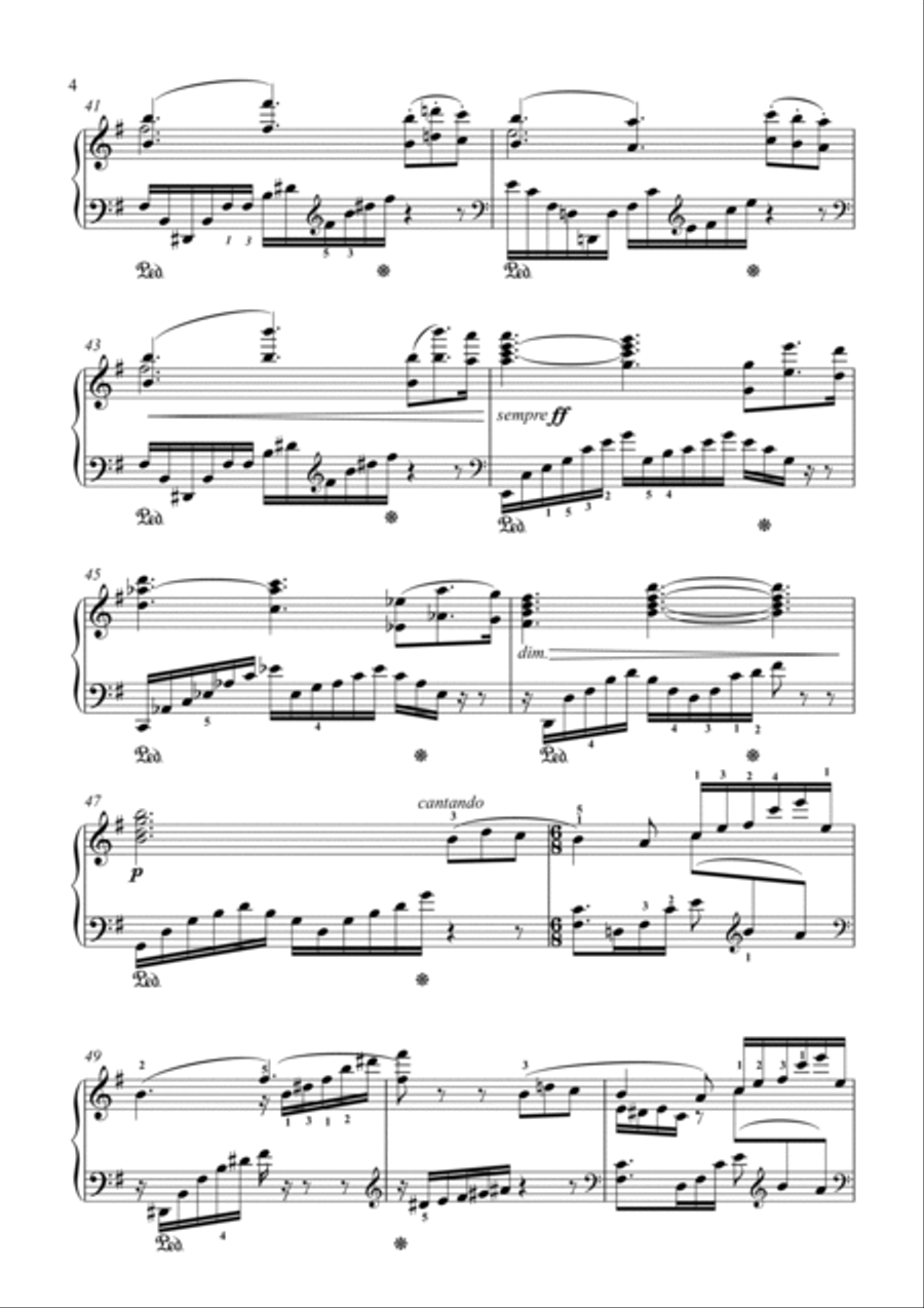 Faure-Barcarolle No. 2 in G Major, Op. 41 Piano Solo scores gallery preview page 5